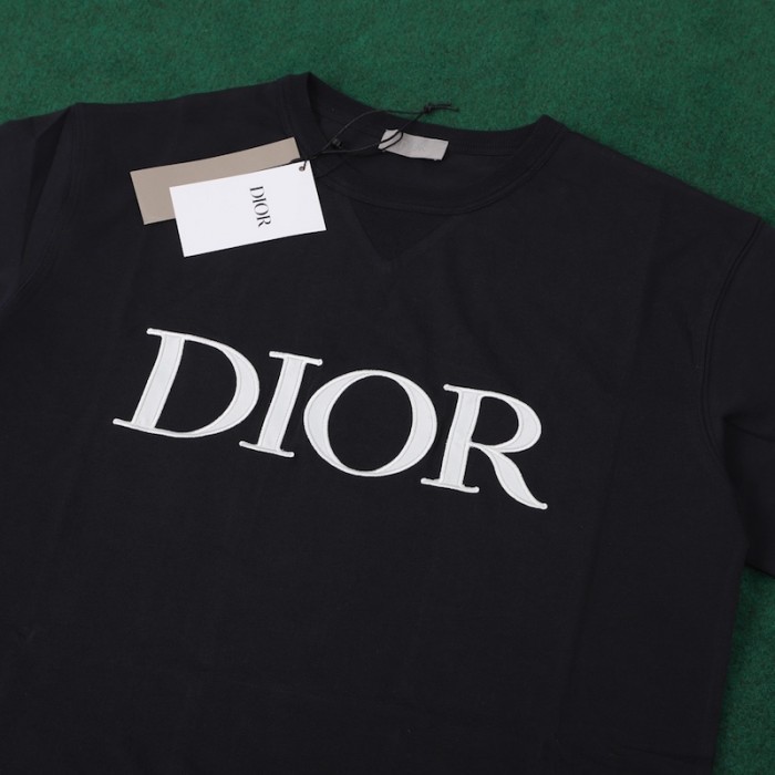 D*or oversized D*or tshirt black cotton jersey