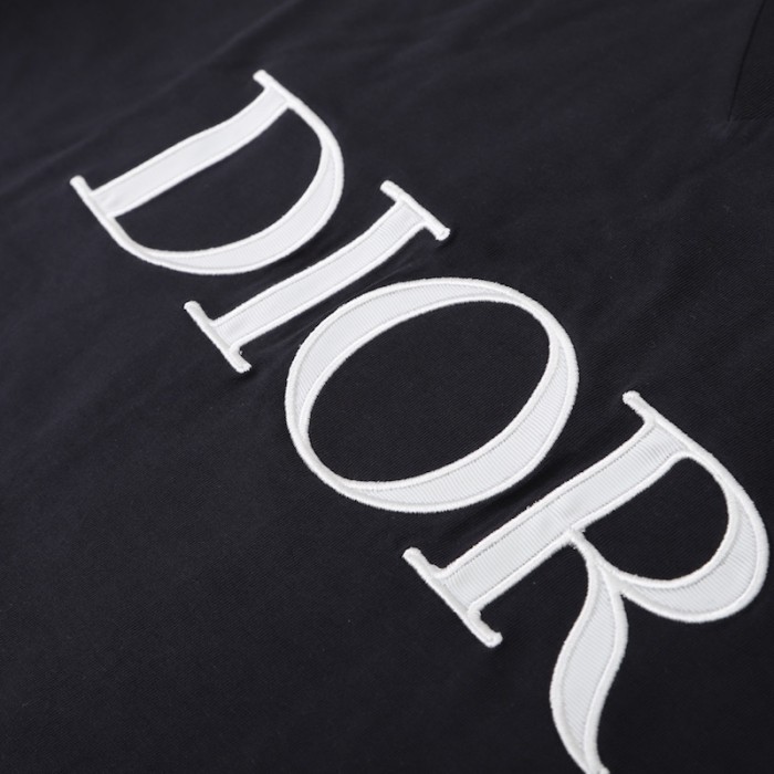 D*or oversized D*or tshirt black cotton jersey