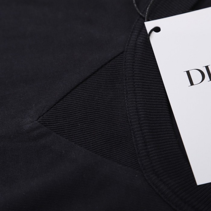 D*or oversized D*or tshirt black cotton jersey