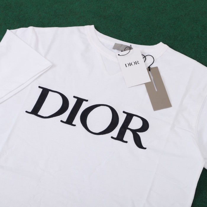D*or oversized D*or tshirt white cotton jersey