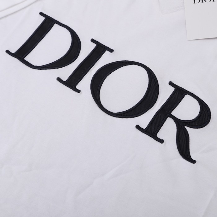 D*or oversized D*or tshirt white cotton jersey