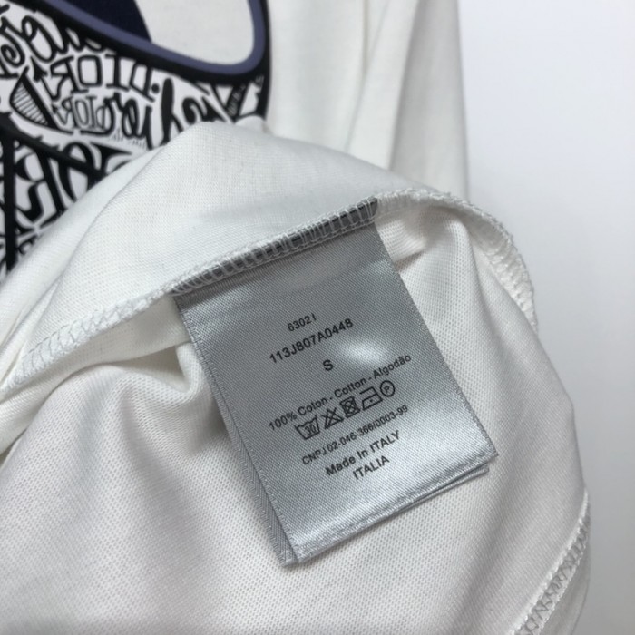 D*or oversized D*or and shawn t shirt white technical cotton