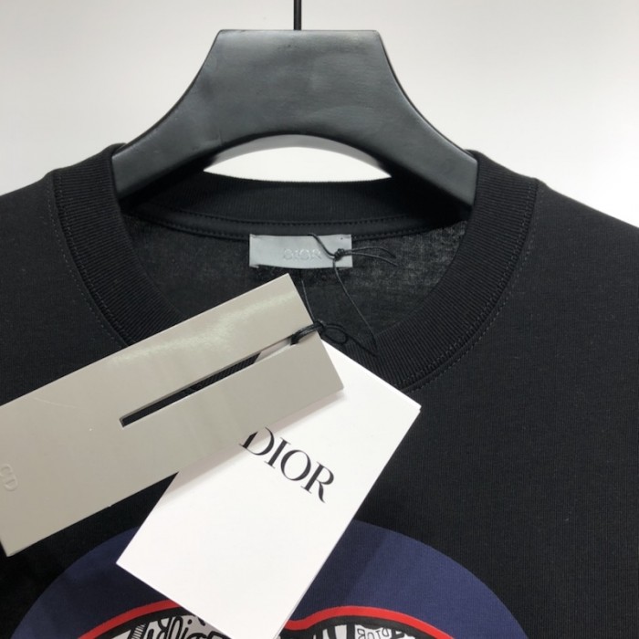 D*or oversized D*or and shawn t shirt black technical cotton