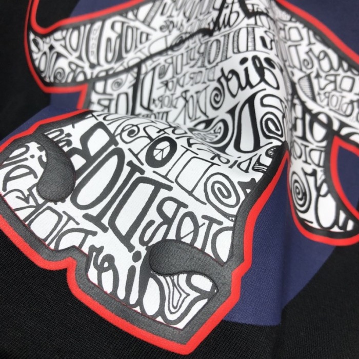 D*or oversized D*or and shawn t shirt black technical cotton