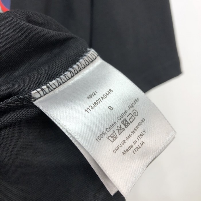 D*or oversized D*or and shawn t shirt black technical cotton