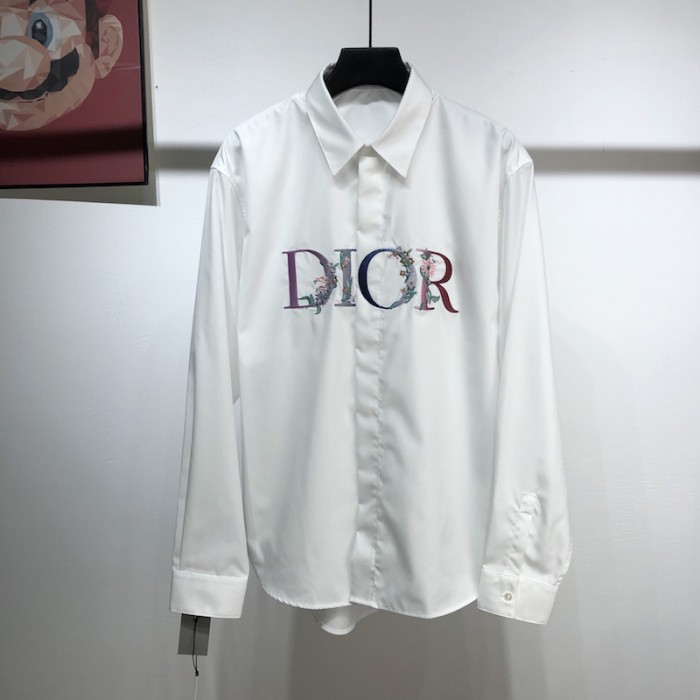 D*or oversized D*or flowers shirt cotton white