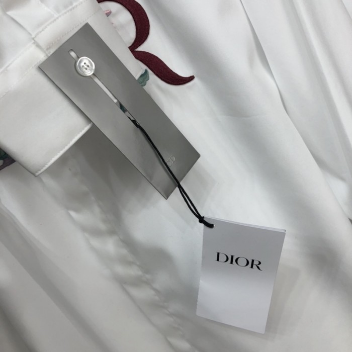 D*or oversized D*or flowers shirt cotton white