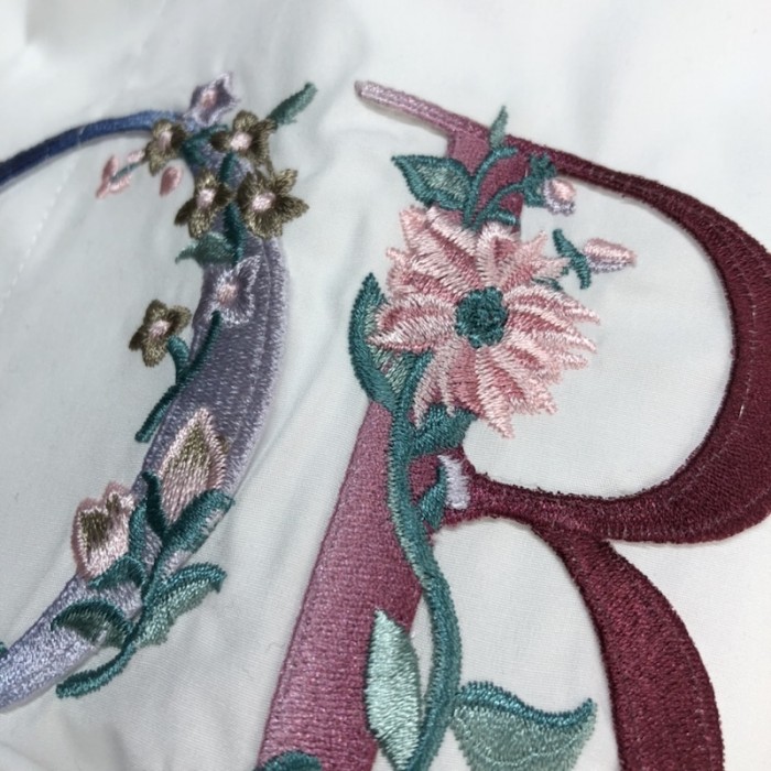 D*or oversized D*or flowers shirt cotton white