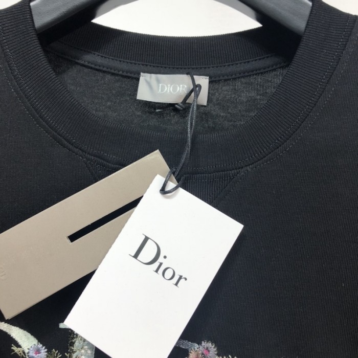 D*or oversized D*or flowers t shirt cotton black