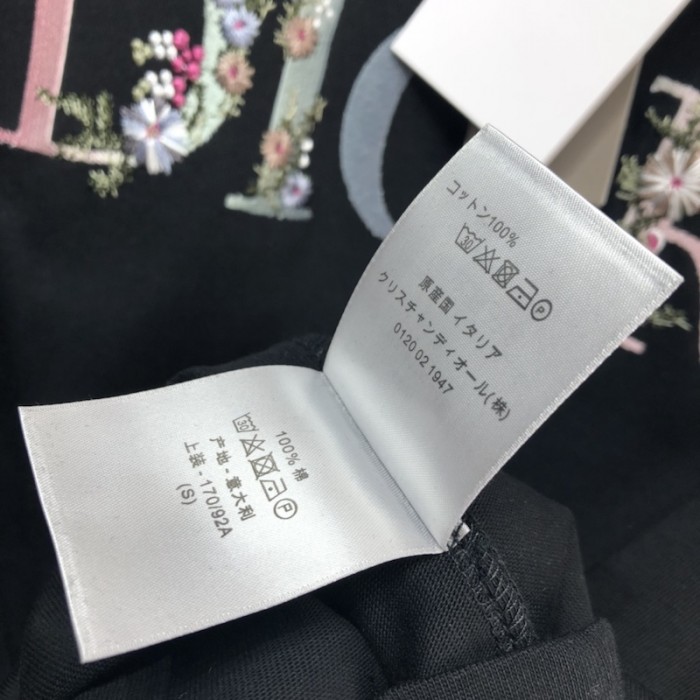D*or oversized D*or flowers t shirt cotton black