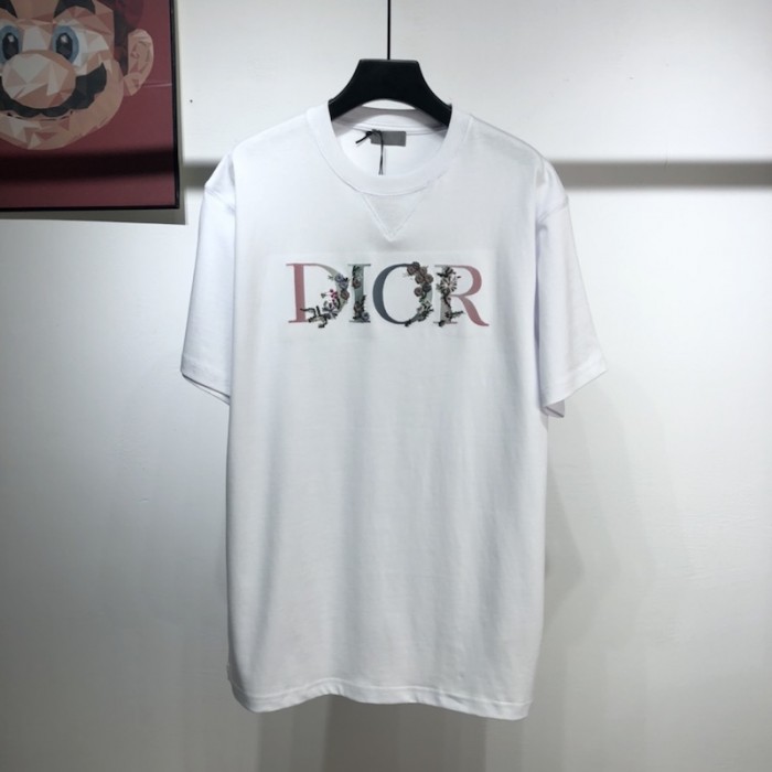 D*or oversized D*or flowers t shirt cotton white