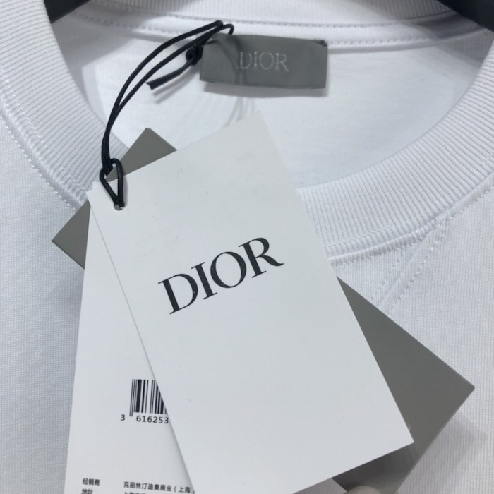 D*or oversized D*or flowers t shirt cotton white