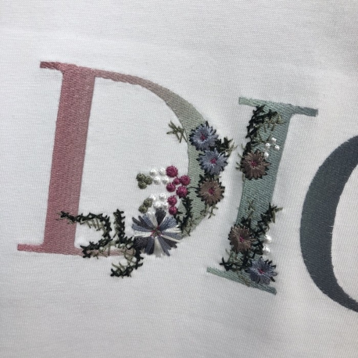 D*or oversized D*or flowers t shirt cotton white