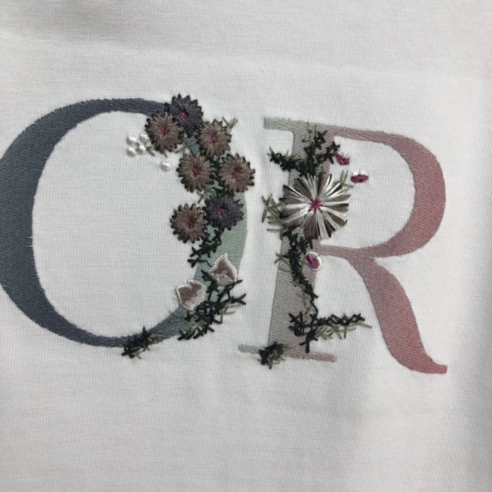 D*or oversized D*or flowers t shirt cotton white