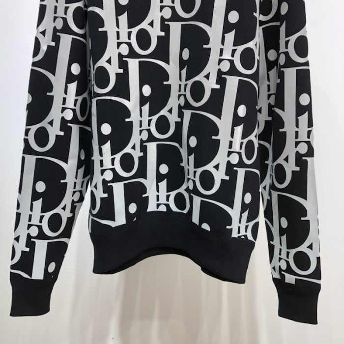 D*or oversized reflective D*or oblique sweater wool jersey black