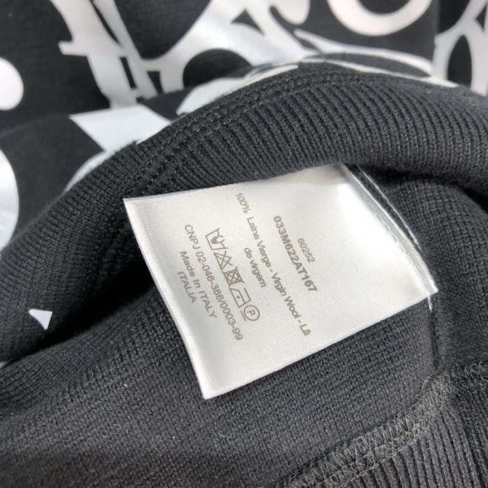 D*or oversized reflective D*or oblique sweater wool jersey black