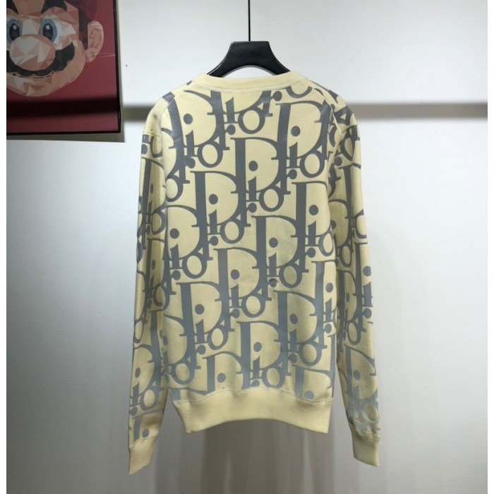 D*or oversized reflective D*or oblique sweater wool jersey cream