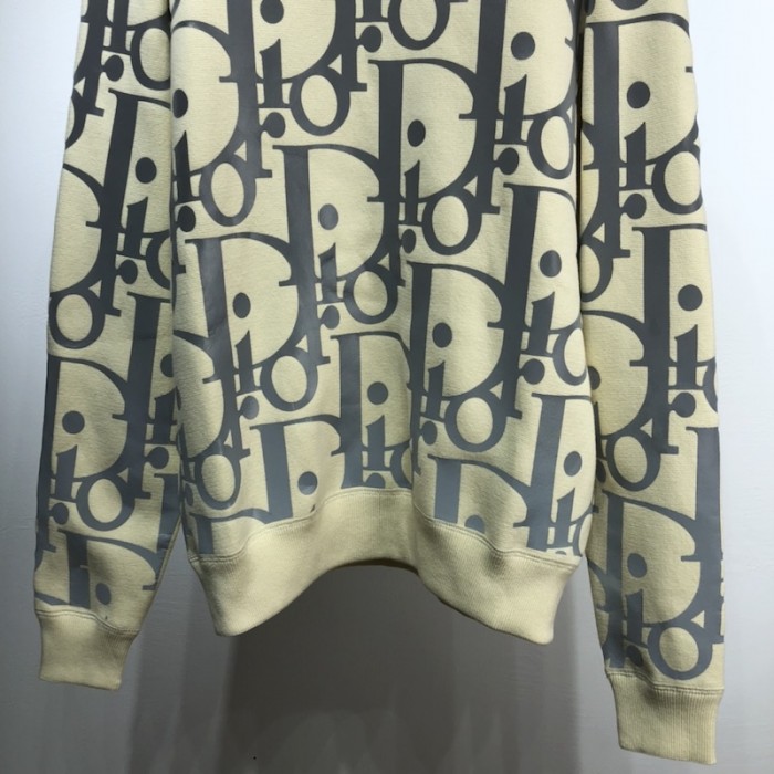 D*or oversized reflective D*or oblique sweater wool jersey cream