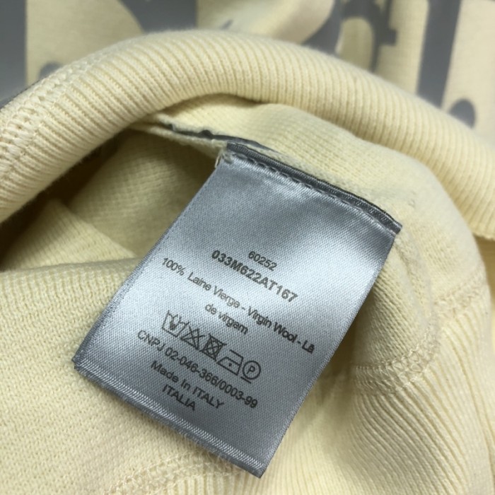 D*or oversized reflective D*or oblique sweater wool jersey cream
