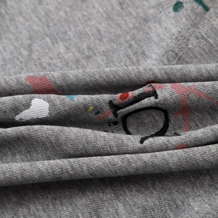 D*or oversized D*or tshirt with paint print gray