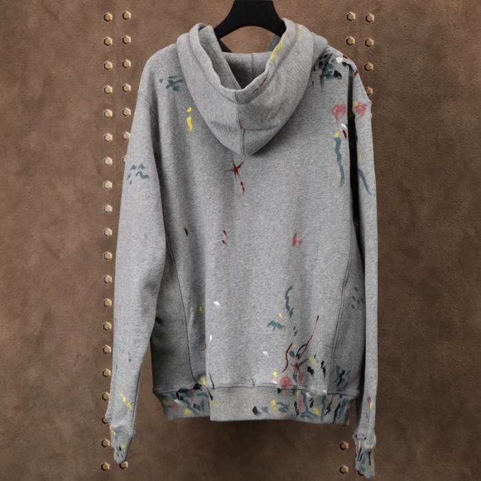 D*or paint print hoodies gray