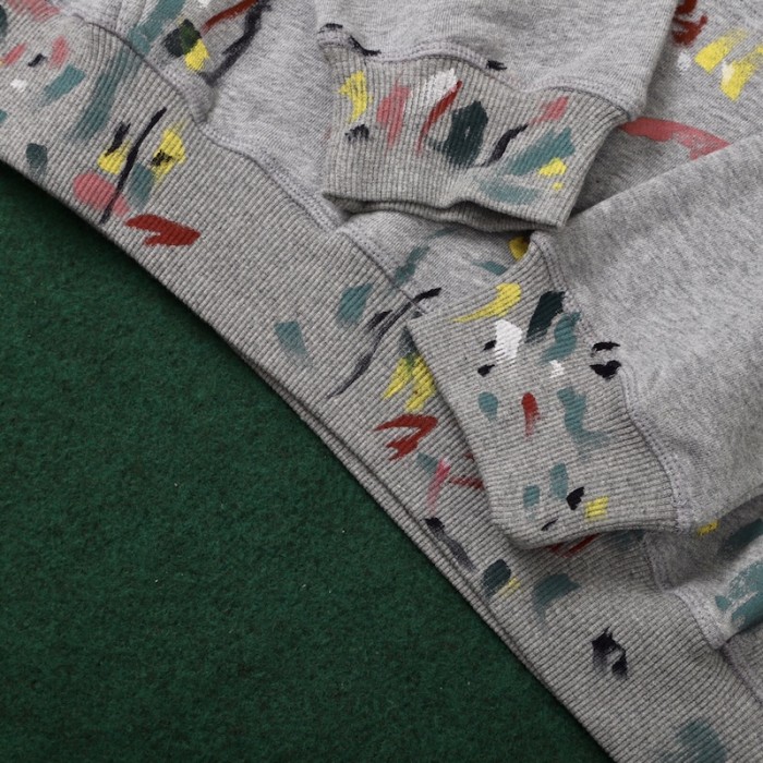 D*or paint print hoodies gray