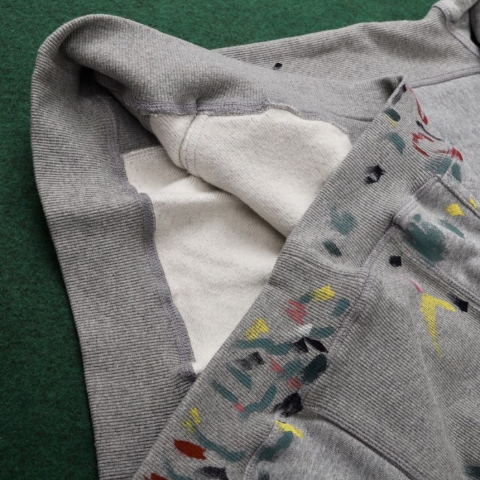 D*or paint print hoodies gray