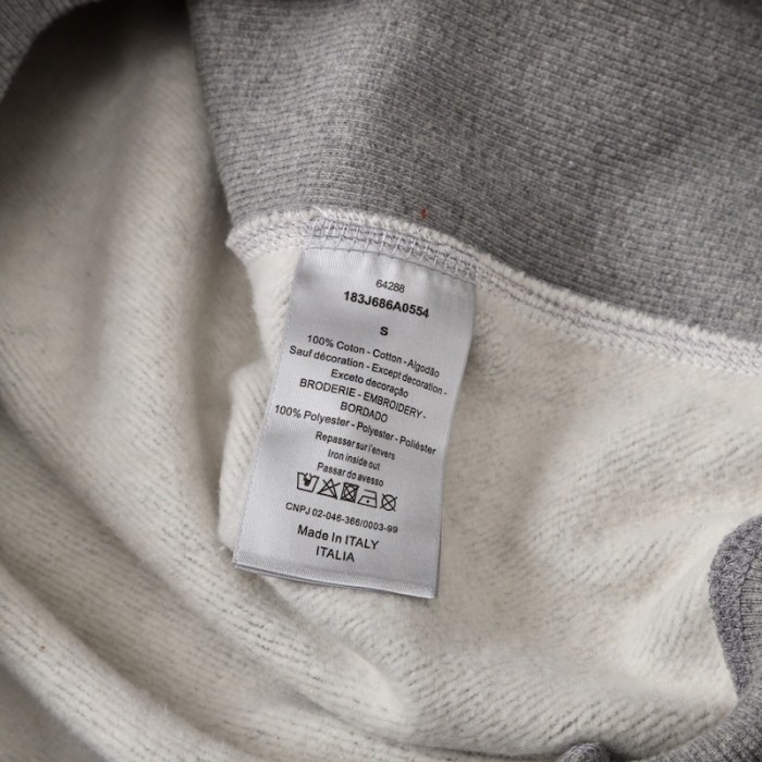 D*or paint print hoodies gray