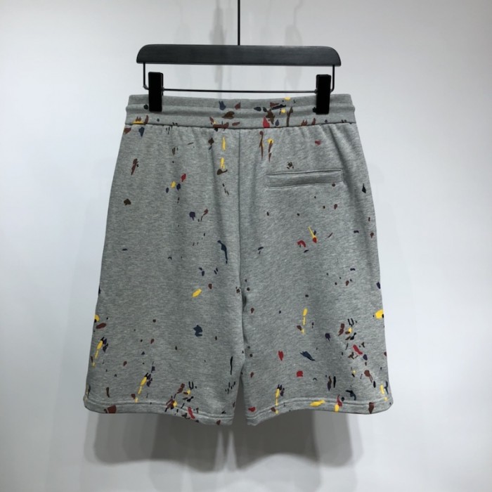 D*or paint print short gray