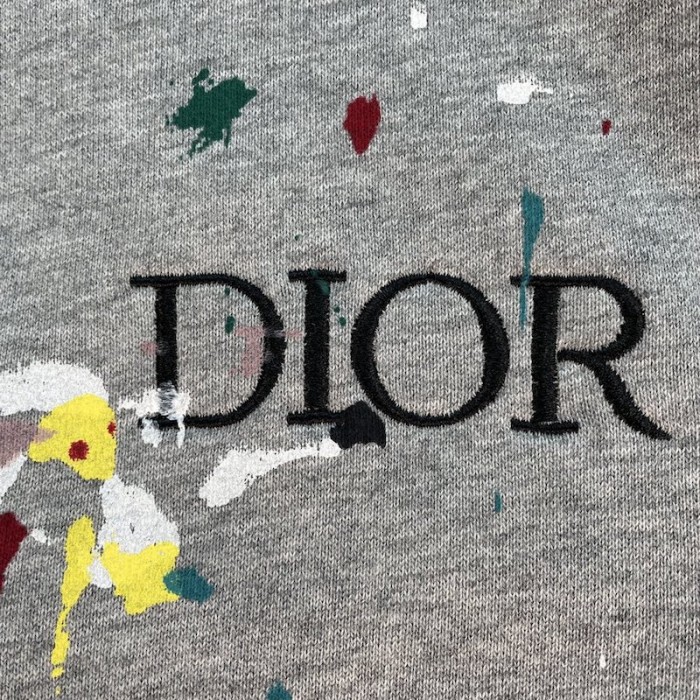 D*or paint print sweatshirt gray