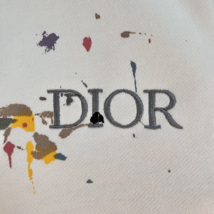 D*or paint print sweatshirt white