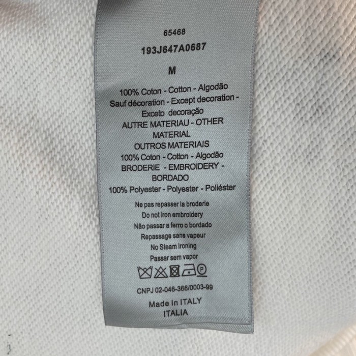 D*or paint print sweatshirt white