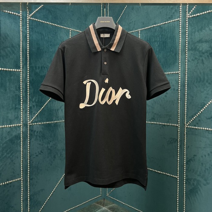 D*or relaxed-fit polo shirt cotton black