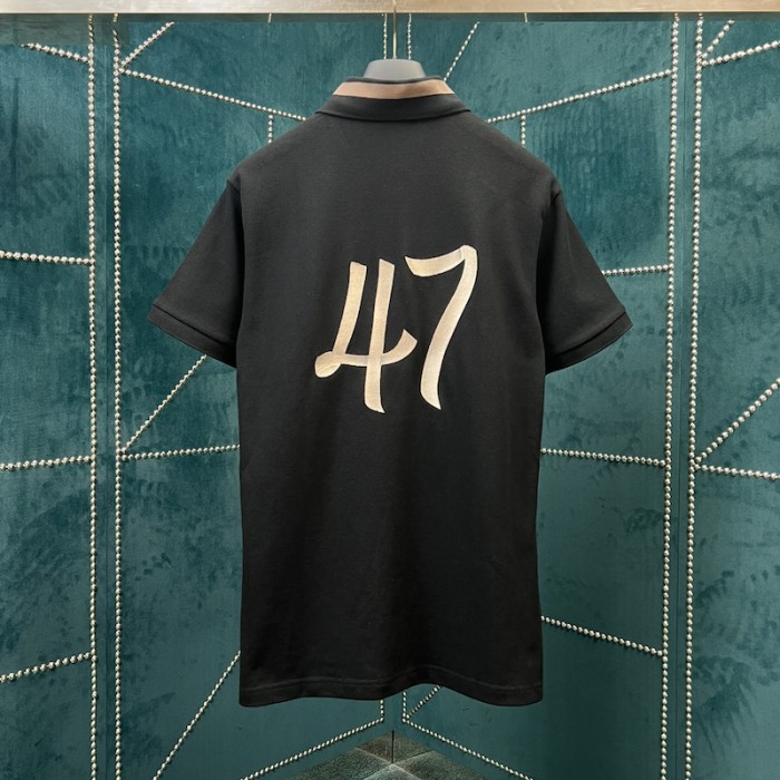 D*or relaxed-fit polo shirt cotton black