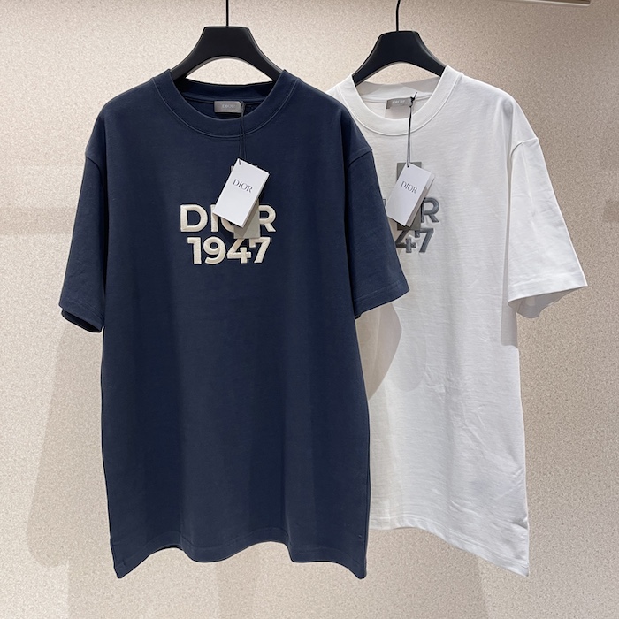 D*or relaxed-fit t-shirt navy blue cotton jersey