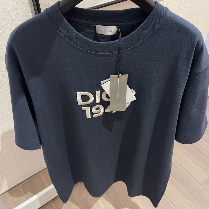 D*or relaxed-fit t-shirt navy blue cotton jersey