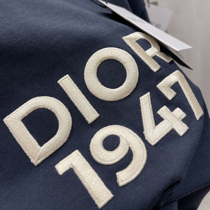 D*or relaxed-fit t-shirt navy blue cotton jersey
