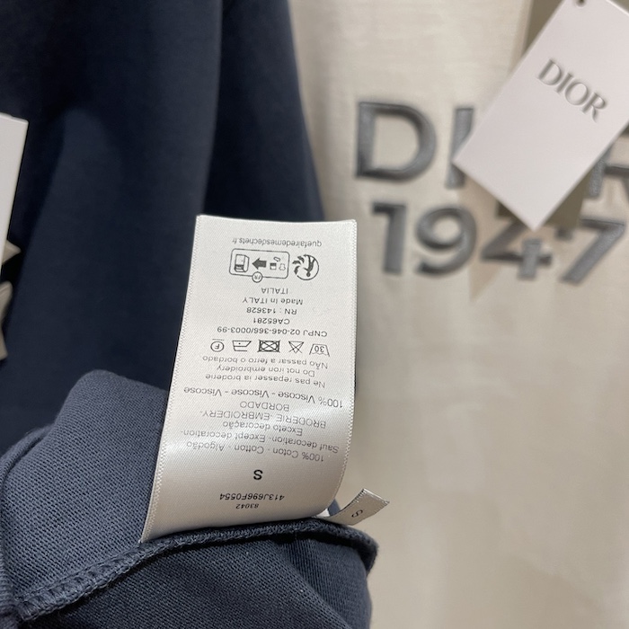 D*or relaxed-fit t-shirt navy blue cotton jersey