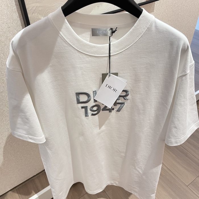 D*or relaxed-fit t-shirt white cotton jersey