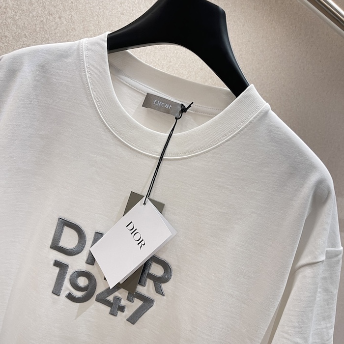 D*or relaxed-fit t-shirt white cotton jersey
