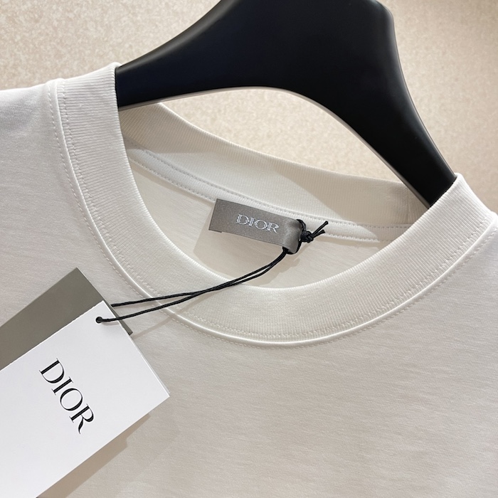 D*or relaxed-fit t-shirt white cotton jersey