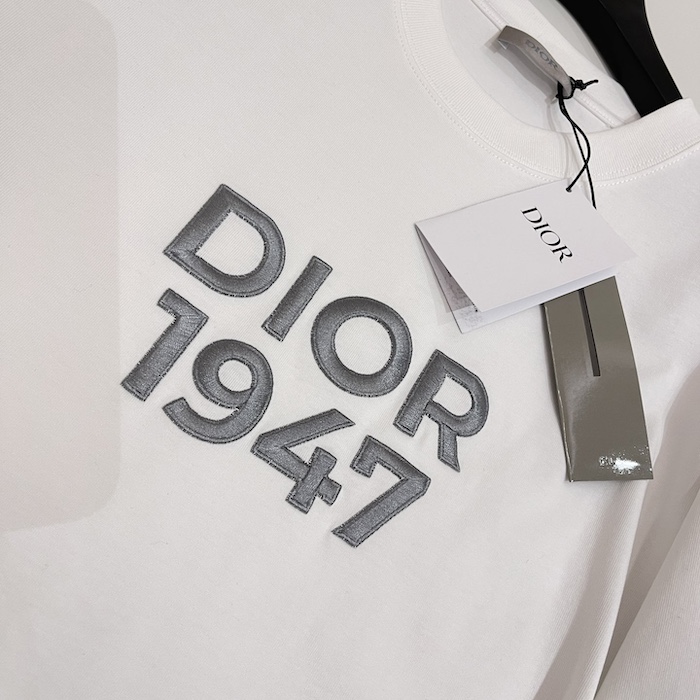 D*or relaxed-fit t-shirt white cotton jersey