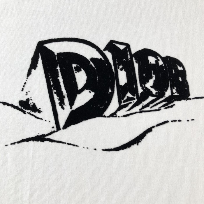 D*or relaxed-fit t-shirt white slub cotton jersey