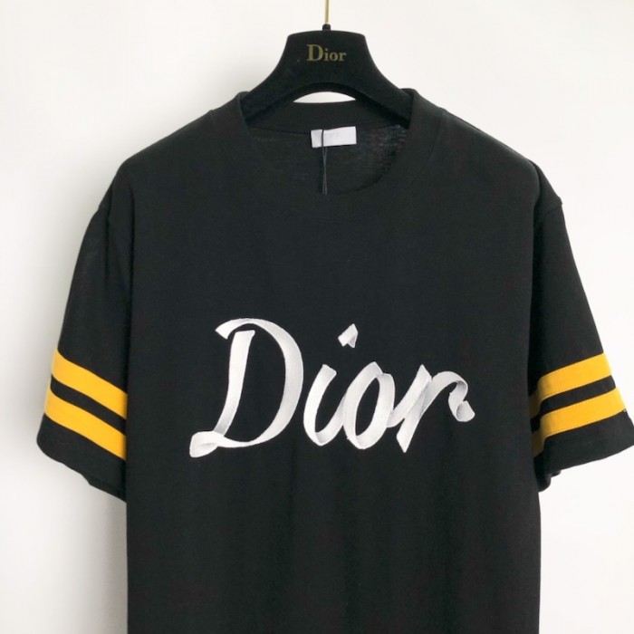 D*or relaxed-fit t-shirt black organic cotton compact jersey