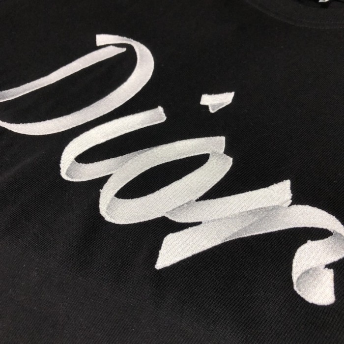 D*or relaxed-fit t-shirt black organic cotton compact jersey