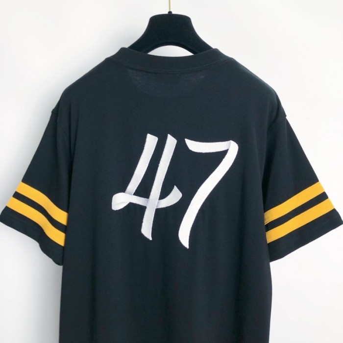 D*or relaxed-fit t-shirt black organic cotton compact jersey