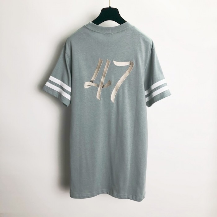 D*or relaxed-fit t-shirt blue organic cotton compact jersey