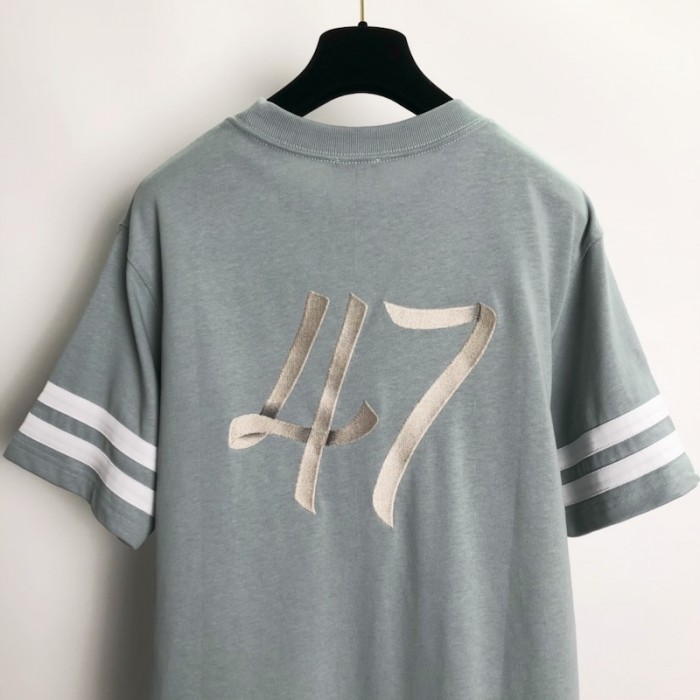 D*or relaxed-fit t-shirt blue organic cotton compact jersey