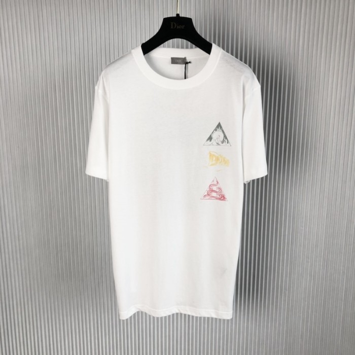 D*or relaxed-fit t-shirt white slub cotton jersey