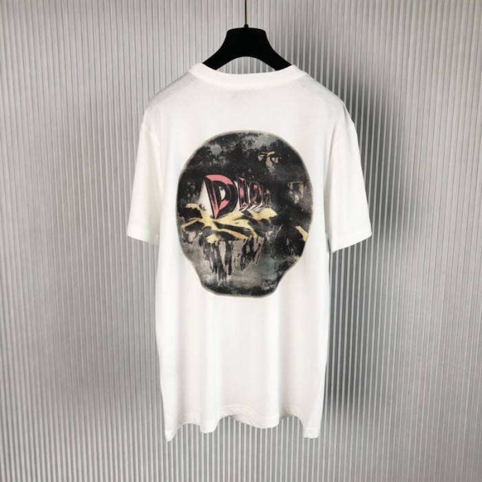 D*or relaxed-fit t-shirt white slub cotton jersey